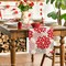 Red-Pink Dahlia Table Runner 13x72in – Valentine & Summer Kitchen Party Decor